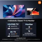 การรับประกันจอคอม Xiaomi Monitor ศูนย์ไทย 3 ปี ซ่อมฟรีที่ศูนย์บริการ