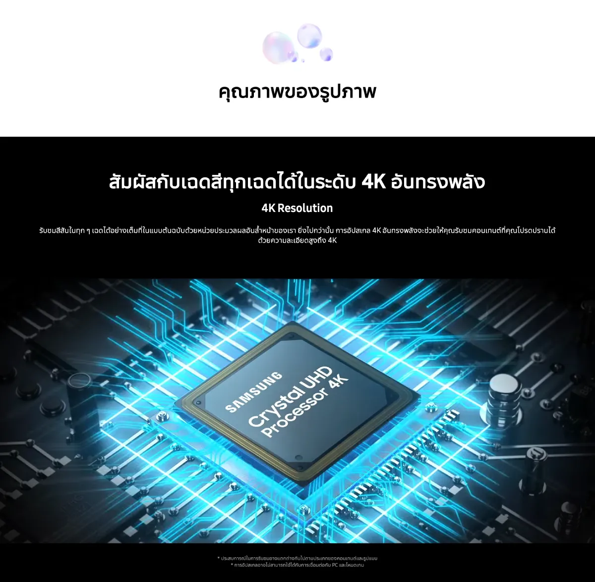 ทีวีซัมซุง 55 นิ้ว 4K (2025) รุ่น UE800F Processor