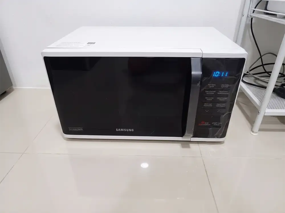 รีวิวการใช้งานจริง เตาไมโครเวฟ samsung รุ่น MS23K3513AW สีขาว