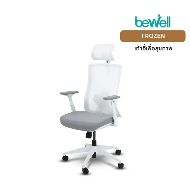 รีวิว Bewell FROZEN เก้าอี้ Ergonomic ออกแบบสำหรับคนตัวเล็ก 150-170 ซม. พนักพิง ICE Mesh เย็น Armrest 3D Lumbar + Headrest ปรับได้