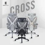 เก้าอี้ทำงานเพื่อสุขภาพ Ergotrend Cross สีเทา จัดโต๊ะคอมมินิมอล นั่งทำงานนานแก้ปวดหลัง