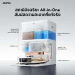 MOVA E50 Pro Ultra หุ่นยนต์ดูดฝุ่นพร้อมสถานี All-in-One สีขาว