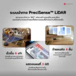 ระบบนำทาง PreciSense LiDAR ของ Roborock Qrevo S Pro สร้างแผนที่แม่นยำ